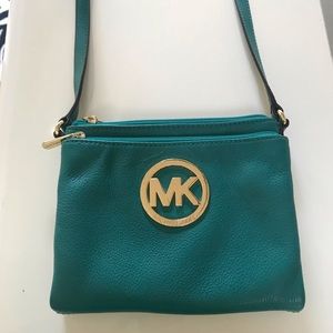 Michael Kors teal Crossbody